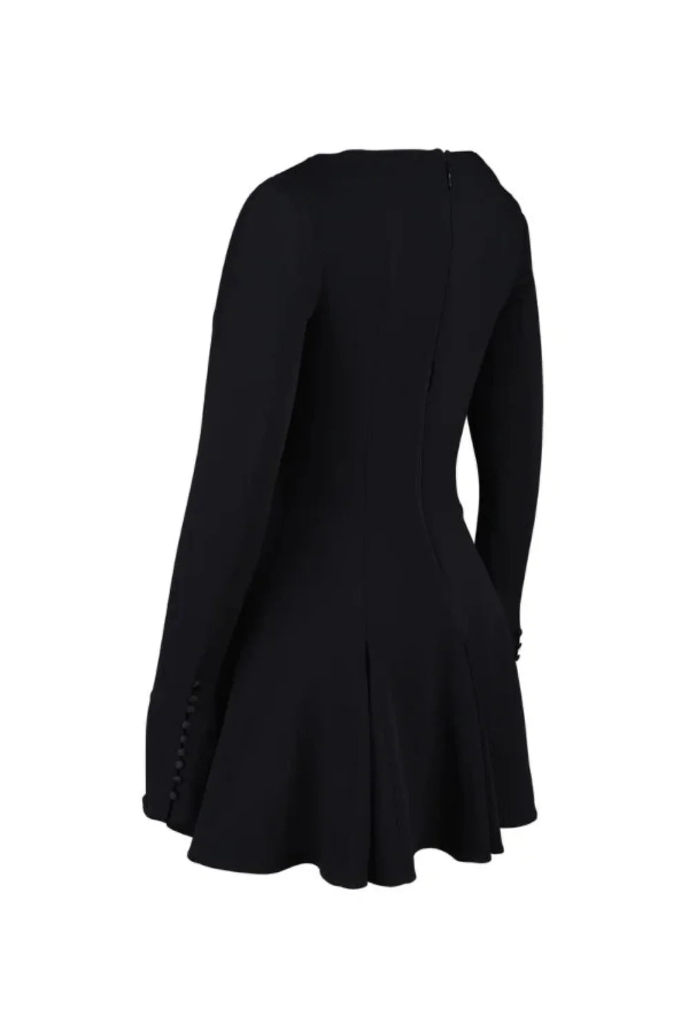 Elegantes Damen Minikleid mit figurbetonter Passform, langen Ärmeln und Knopfmanschetten