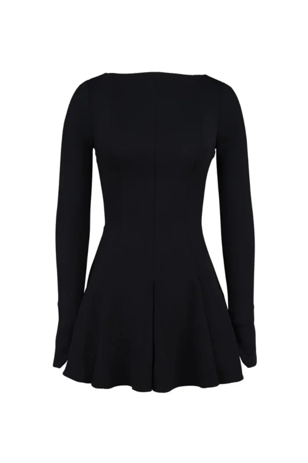 Elegantes Damen Minikleid mit figurbetonter Passform, langen Ärmeln und Knopfmanschetten
