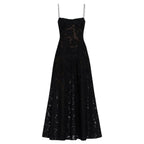 Damenmaxikleid mit Blumenmuster, Korsettoberteil und fließender Silhouette