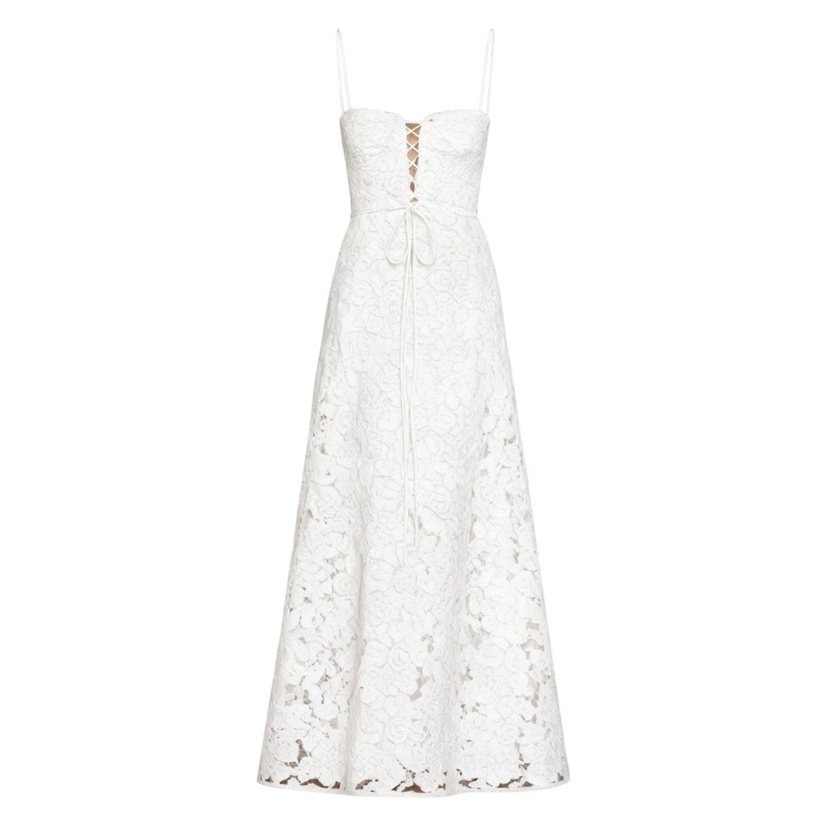 Damenmaxikleid mit Blumenmuster, Korsettoberteil und fließender Silhouette