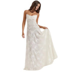 Damenmaxikleid mit Blumenmuster, Korsettoberteil und fließender Silhouette
