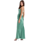 Damen trägerloses Maxikleid mit Korsettoberteil und geraffter Taillensilhouette