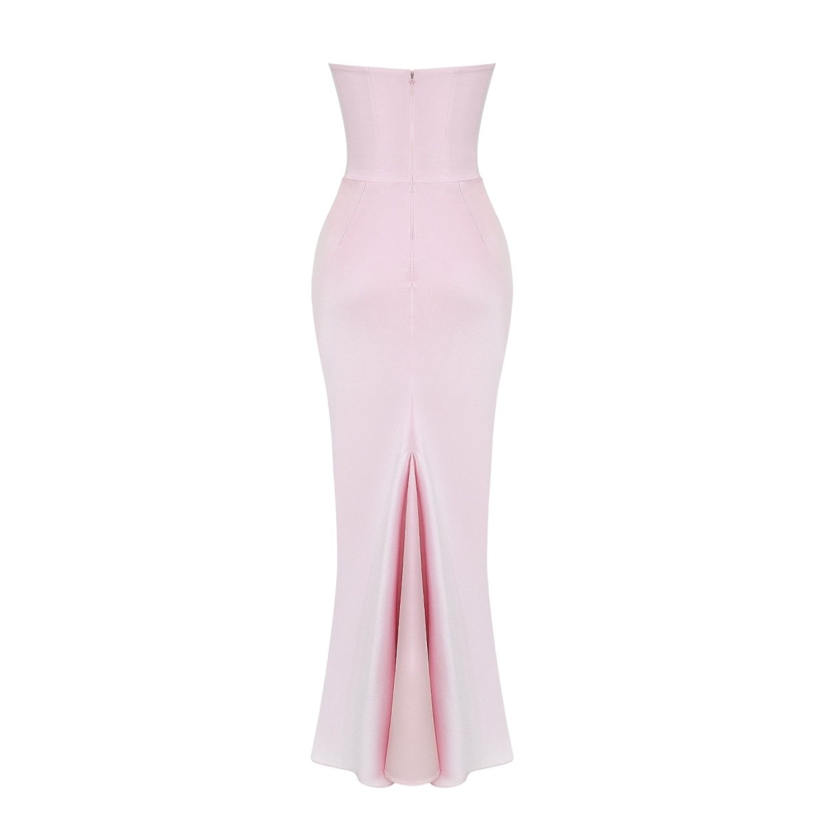 Damen trägerloses Maxikleid mit Korsettoberteil und geraffter Taillensilhouette