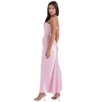 Damen trägerloses Maxikleid mit Korsettoberteil und geraffter Taillensilhouette