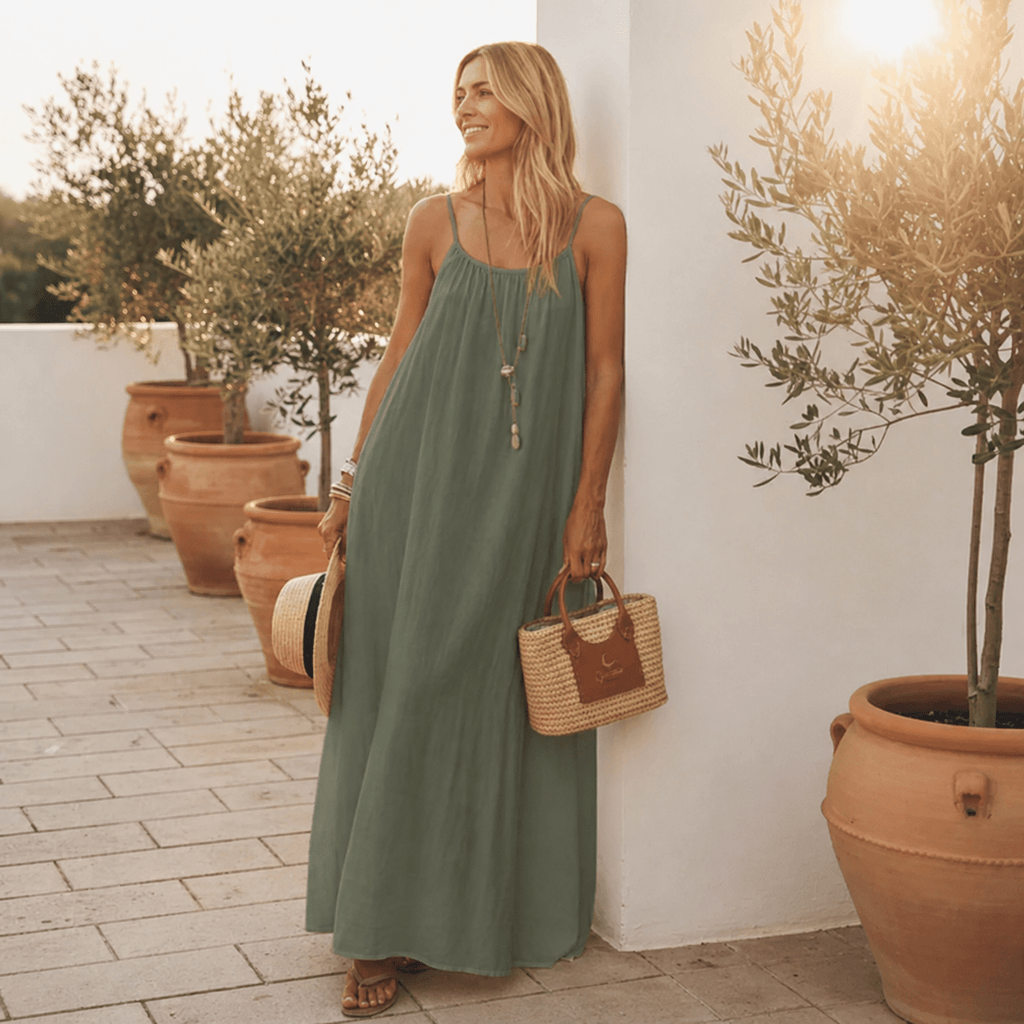 Women's Relaxed Sleeveless Maxi Dress