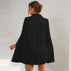 Mini-robe blazer cape pour femme