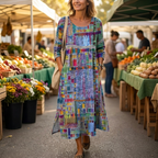 Women's Printed Relaxed Maxi Dress