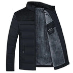 Herren-Steppjacke mit Kontrasteinsatz