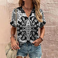 Damen Paisley-Bluse mit kurzen Ärmeln für leichten Sommerstil