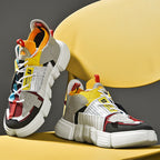 Herren Urban Sneakers mit auffälligem Patchwork-Design und gepolsterter Sohle
