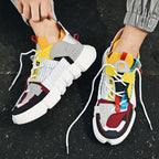 Herren Urban Sneakers mit auffälligem Patchwork-Design und gepolsterter Sohle