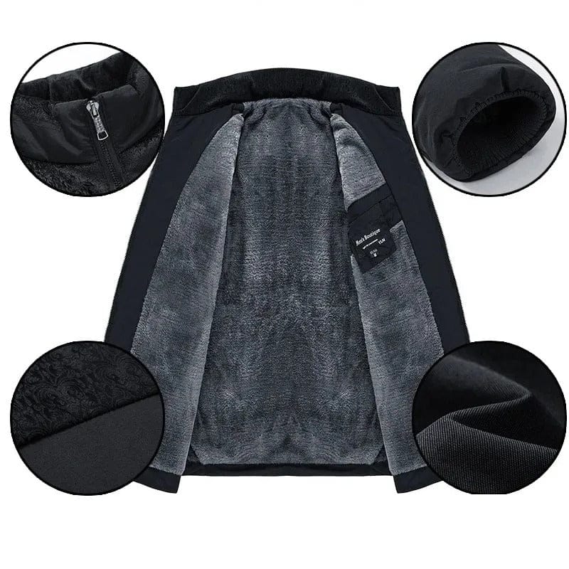 Herren-Steppjacke mit Kontrasteinsatz