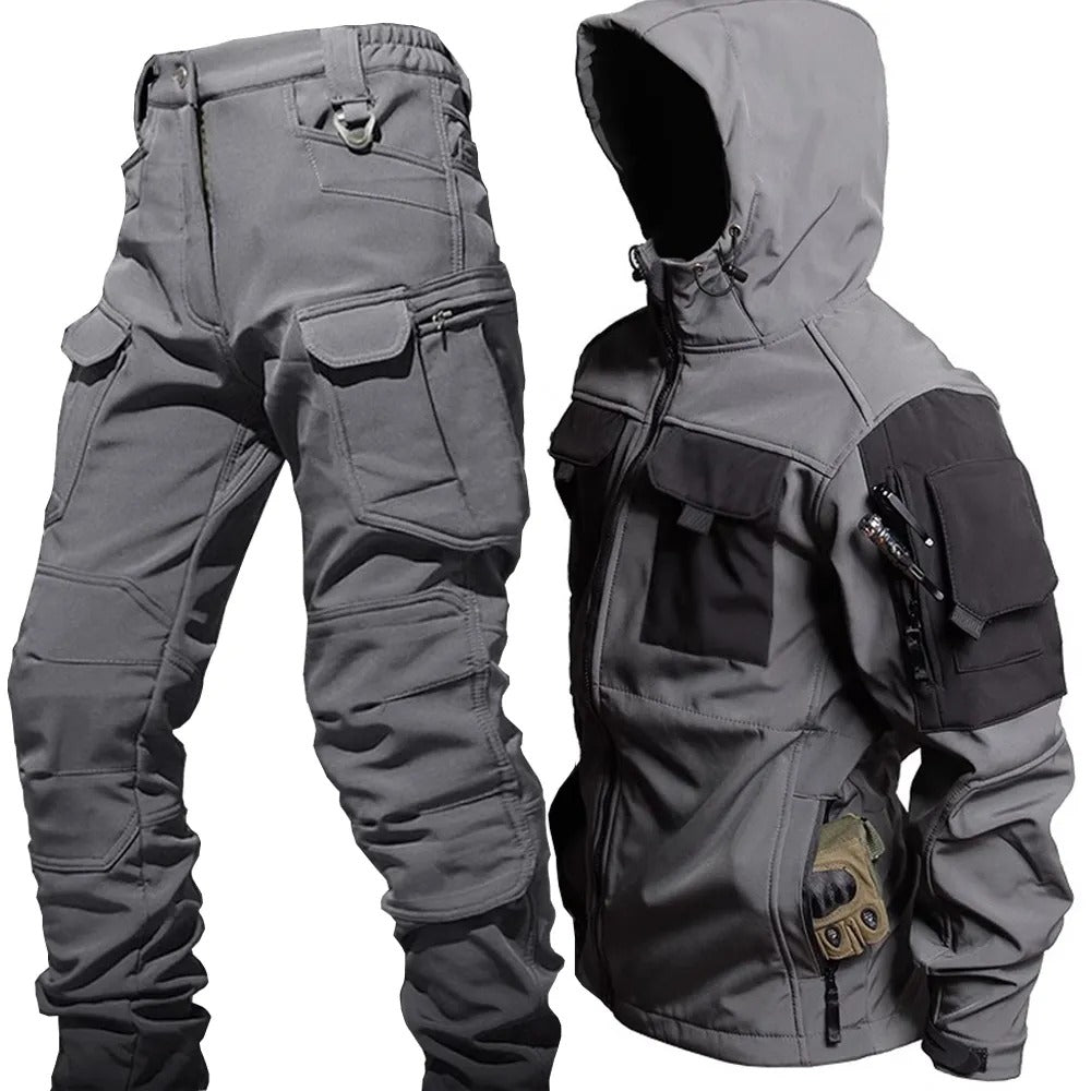 Men's Hooded Tactical Cargo Set