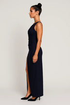 Maxi Jurk Dames One Shoulder Hoge Split Feestelijk