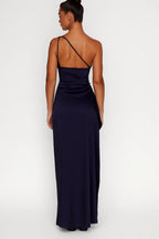 Maxi Jurk Dames One Shoulder Hoge Split Feestelijk