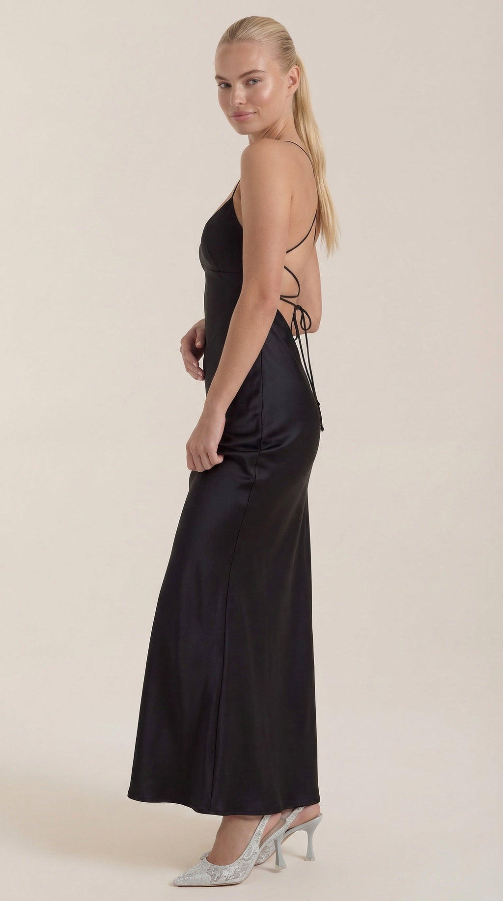 Maxi Jurk Dames V-Hals Lange Mouwen Avond