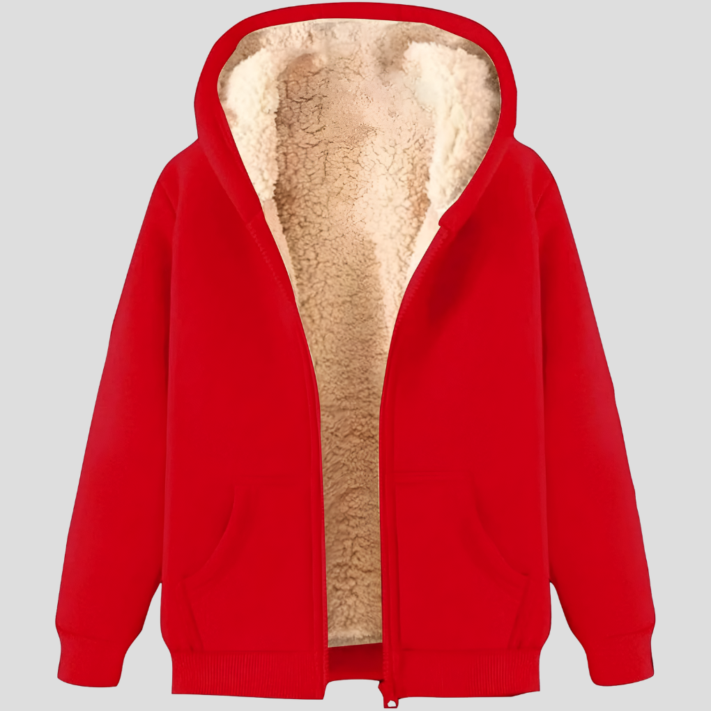 Sweat à capuche zippé pour homme, doublé polaire