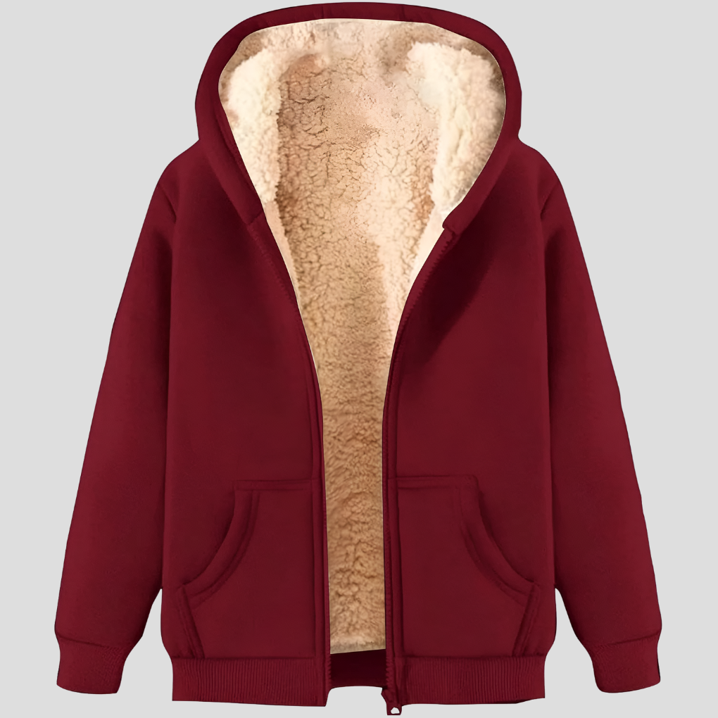 Sweat à capuche zippé pour homme, doublé polaire