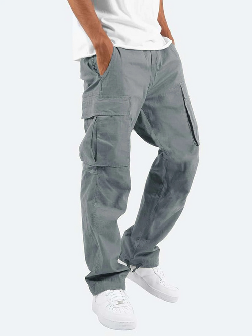 Herren-Relaxed-Cargohosen mit übergroßen Utility-Taschen und verstellbarem Saumdesign
