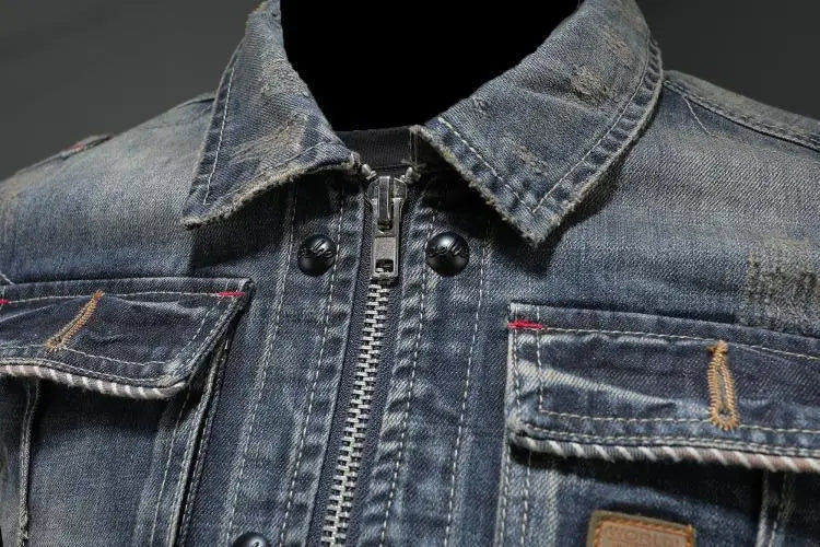 Vintage denimjakke til mænd