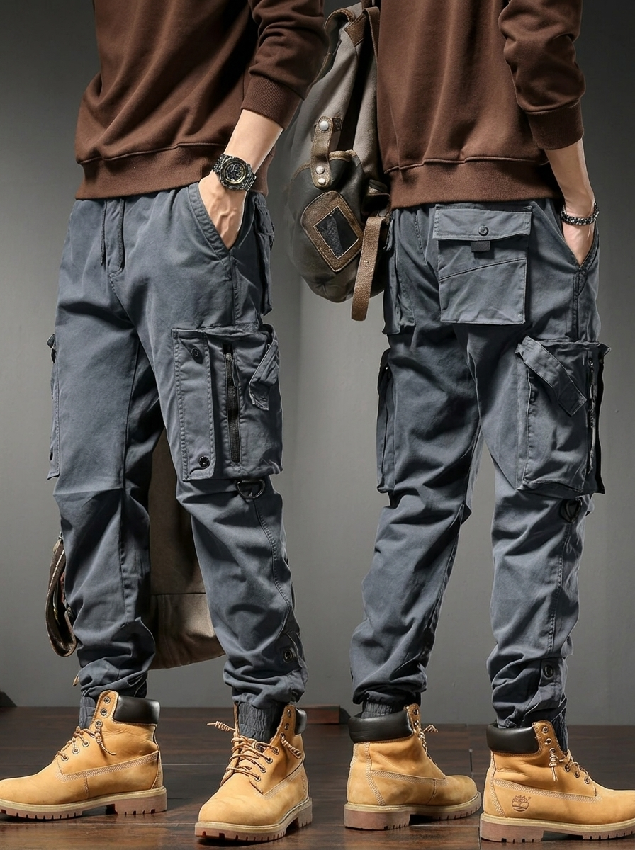 Pantaloni jogger cargo utility da uomo