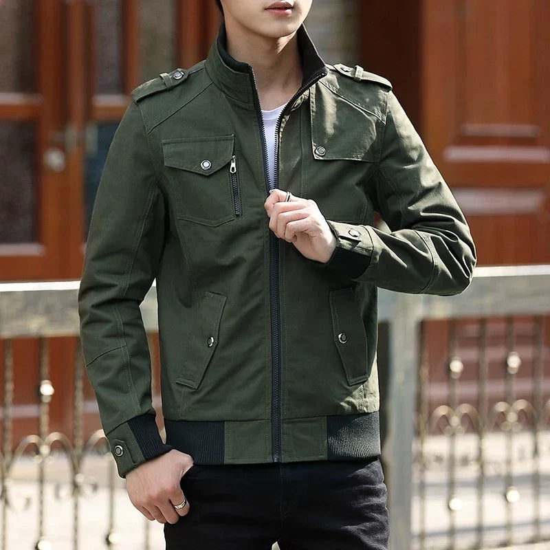 Veste utilitaire pour homme à col montant