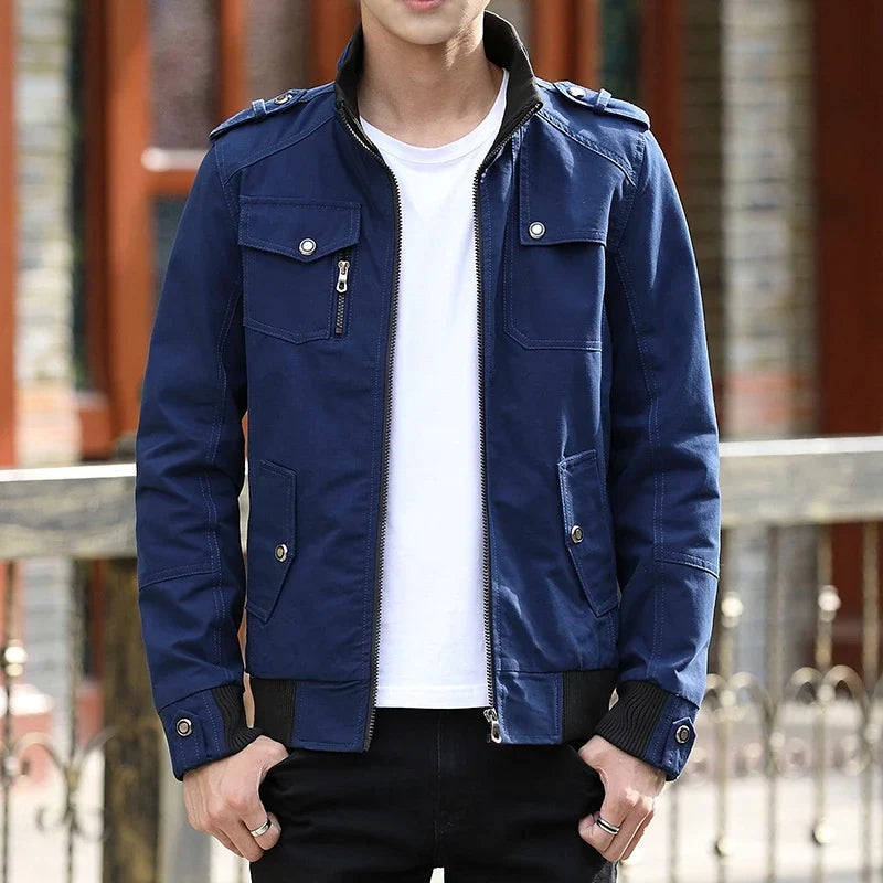 Veste utilitaire pour homme à col montant
