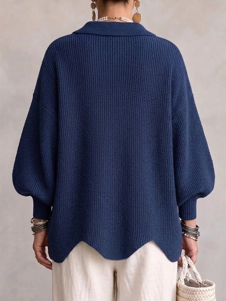 Übergroße Strickjacke für Damen mit Knopfleiste vorne