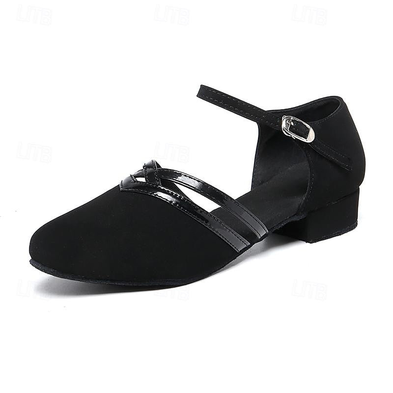 Women's Cross-Strap Ballet Shoes with Low Heel for Elegant Everyday Wear