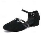Women's Cross-Strap Ballet Shoes with Low Heel for Elegant Everyday Wear
