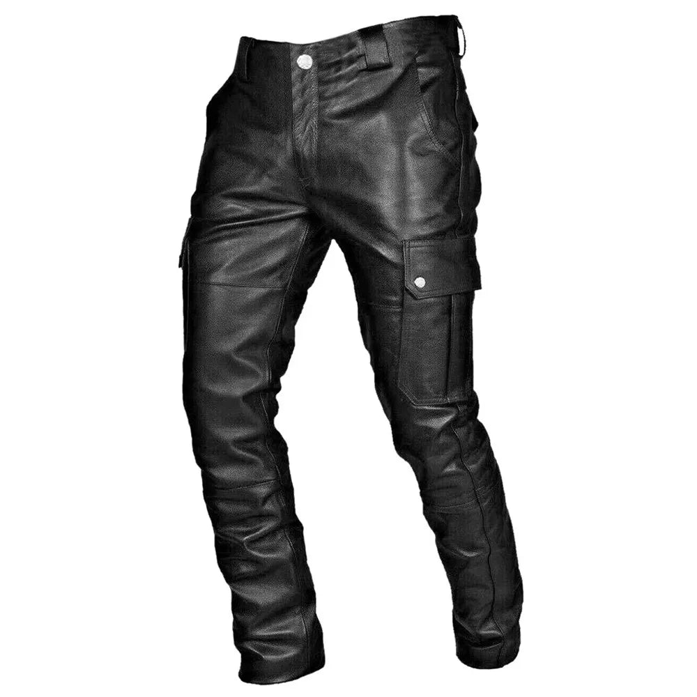 Men's Slim Fit Biker Trousers