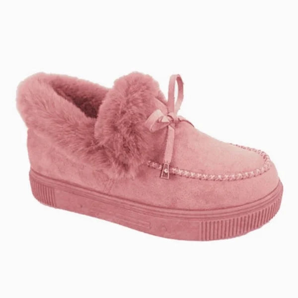 Mocassins pour femmes en fausse fourrure