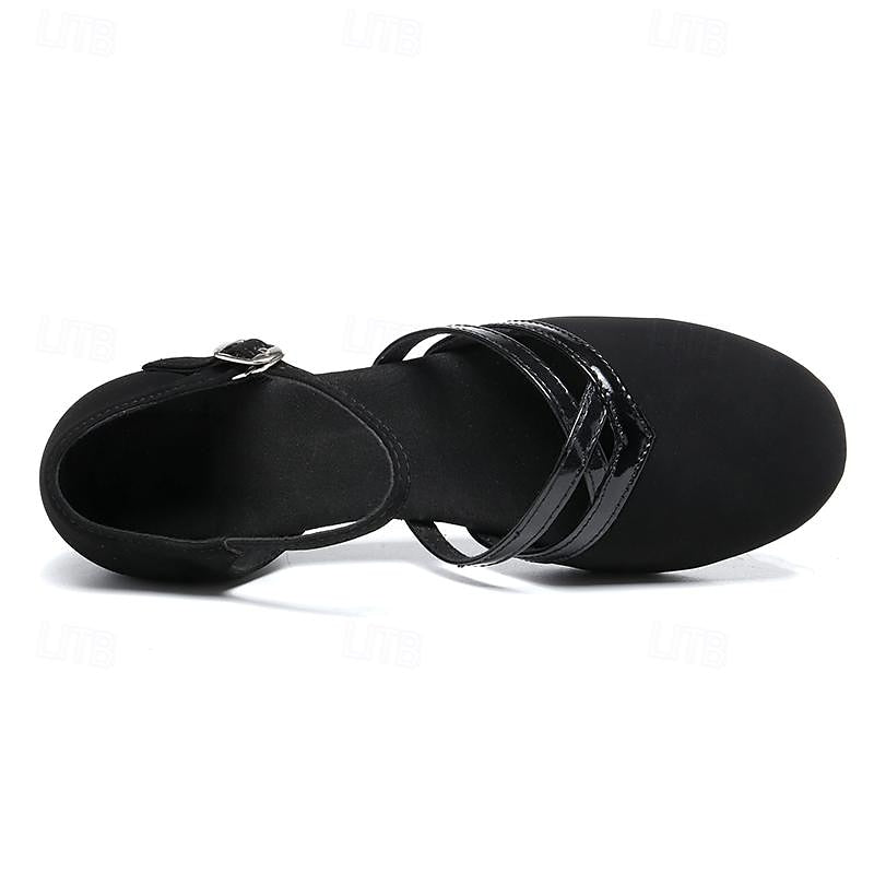 Women's Cross-Strap Ballet Shoes with Low Heel for Elegant Everyday Wear