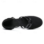 Women's Cross-Strap Ballet Shoes with Low Heel for Elegant Everyday Wear