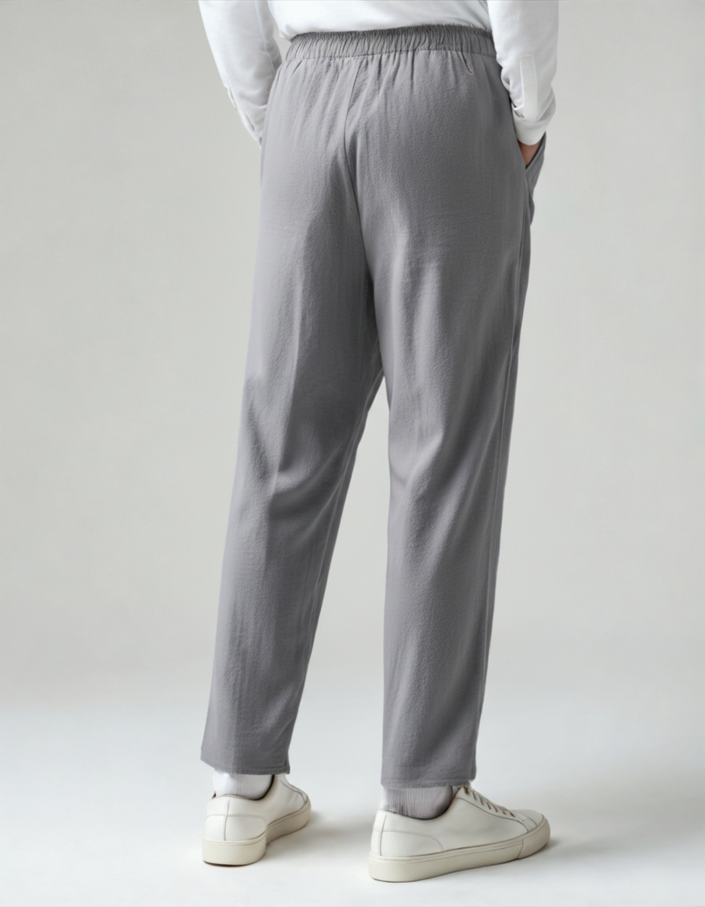 Herren Leichte Kordelzug-Hose mit schmal zulaufendem Bein, elastischem Bund und entspanntem Alltags-Schnitt