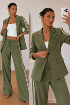 Women’s Striped Wide Leg Set