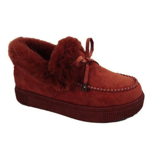 Mocassins pour femmes en fausse fourrure