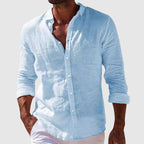 Camicia da uomo leggera a maniche lunghe