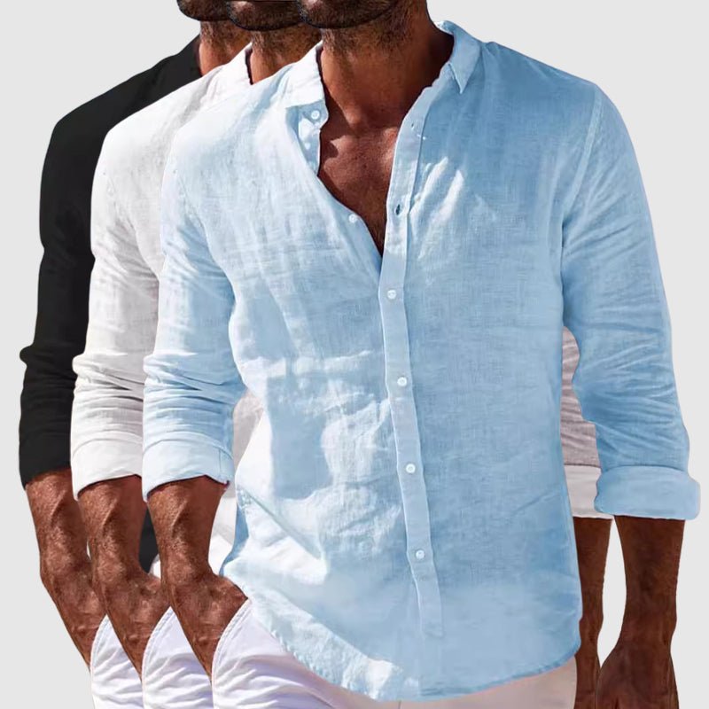 Camicia da uomo leggera a maniche lunghe