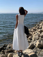 Women's Sleeveless Round Neck Maxi Dress