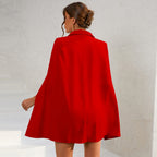 Mini-robe blazer cape pour femme