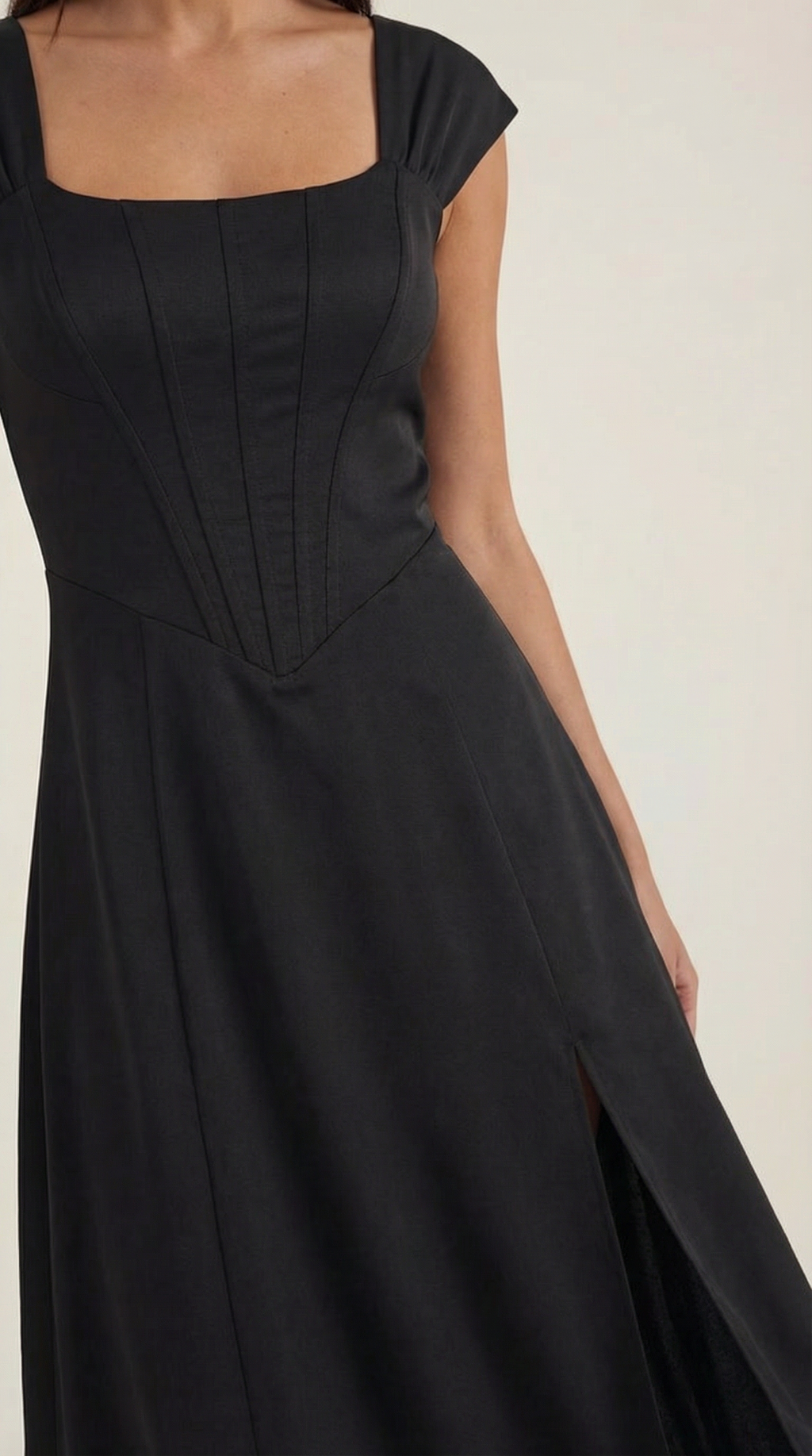 Damen Midi-Kleid mit Blumenmuster, strukturiertem Oberteil und A-Linien-Rock