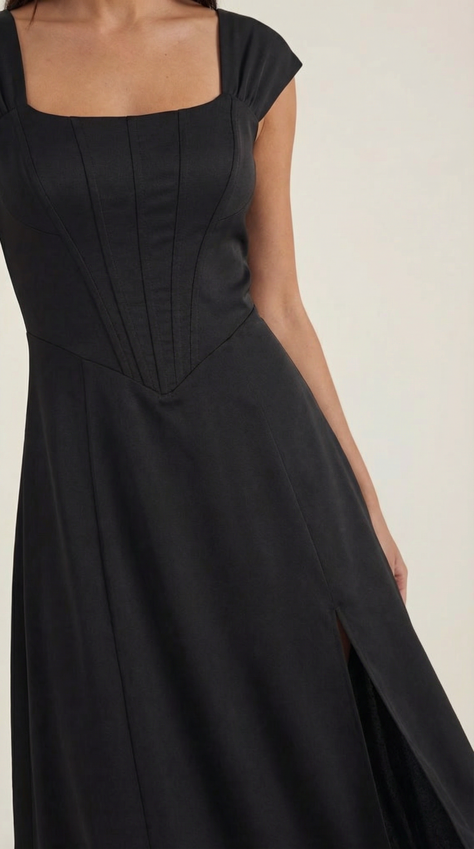 Damen Midi-Kleid mit Blumenmuster, strukturiertem Oberteil und A-Linien-Rock