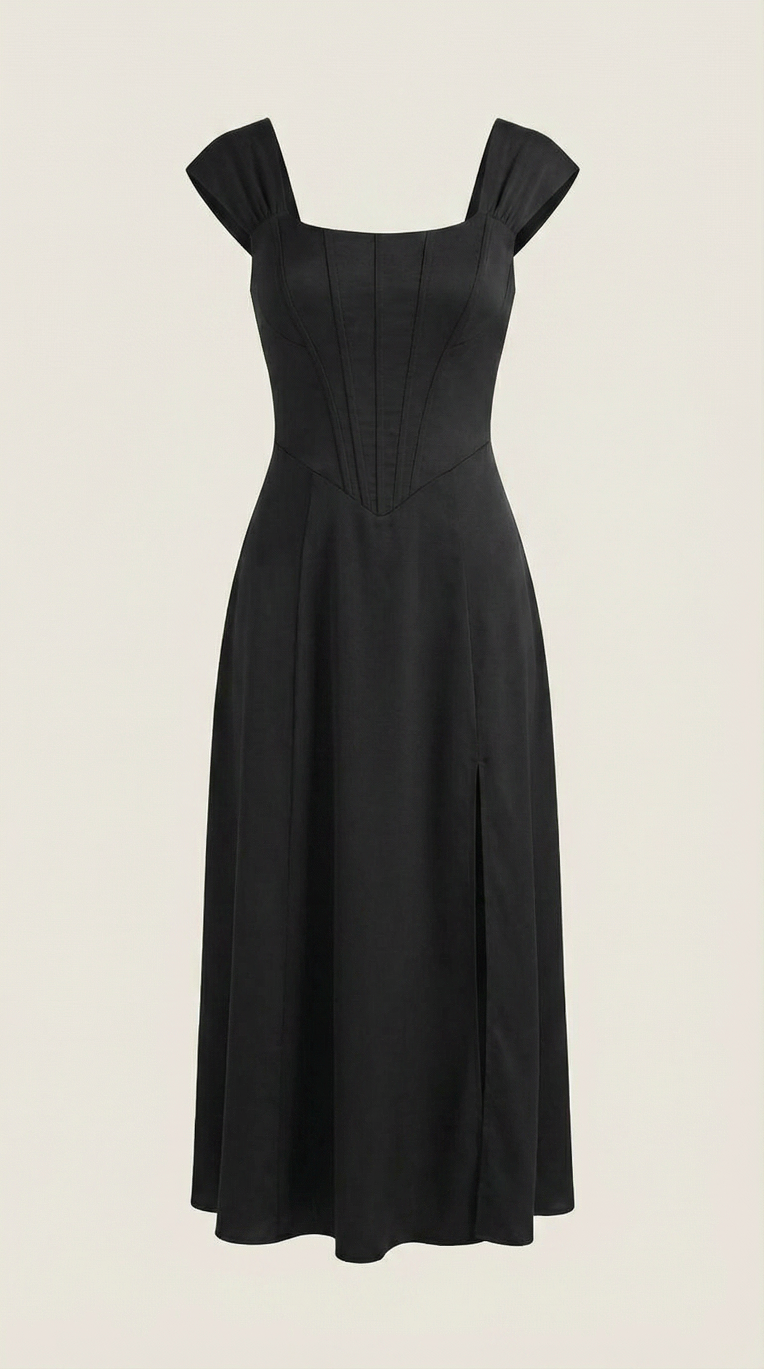 Damen Midi-Kleid mit Blumenmuster, strukturiertem Oberteil und A-Linien-Rock