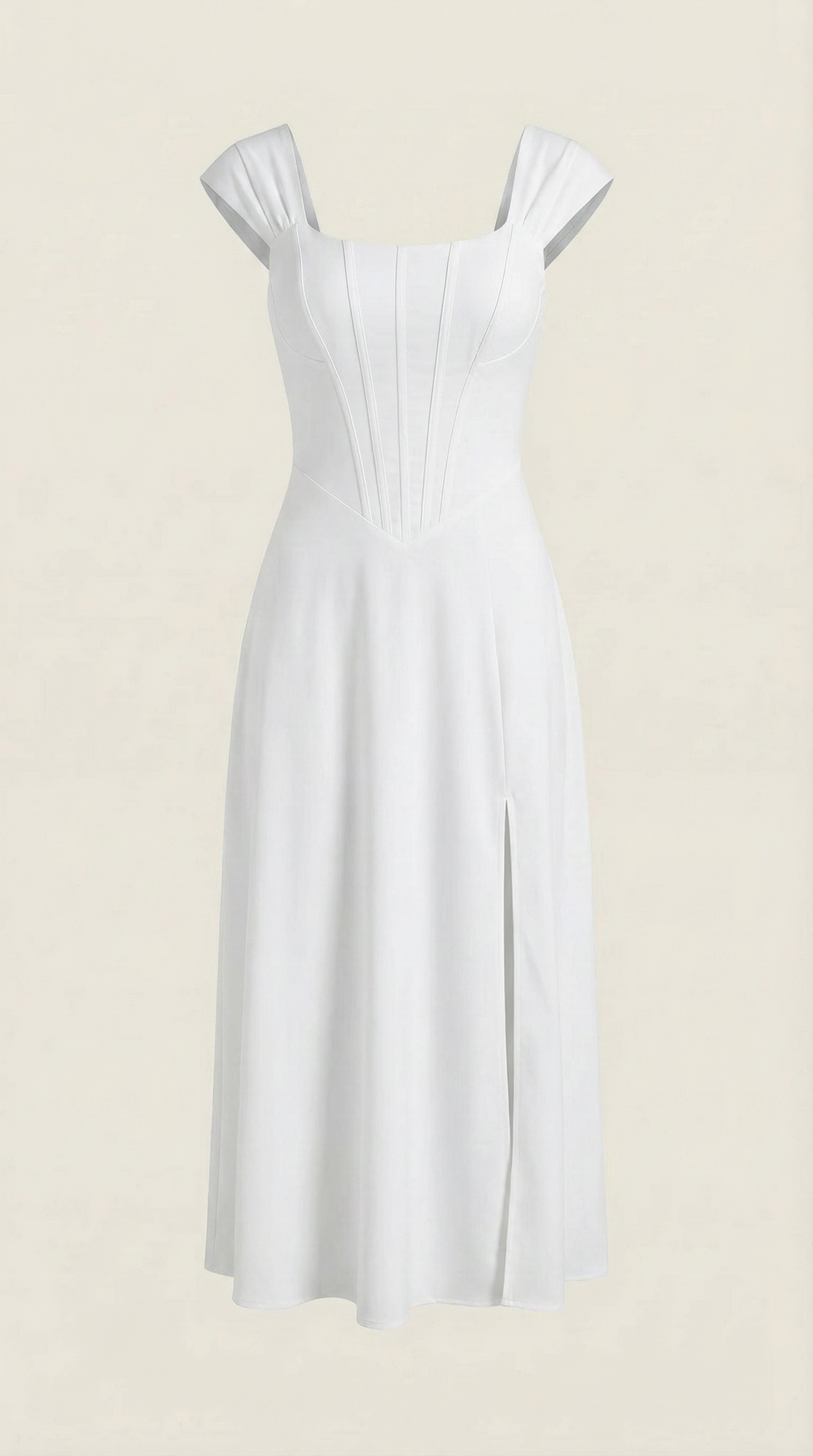Damen Midi-Kleid mit Blumenmuster, strukturiertem Oberteil und A-Linien-Rock