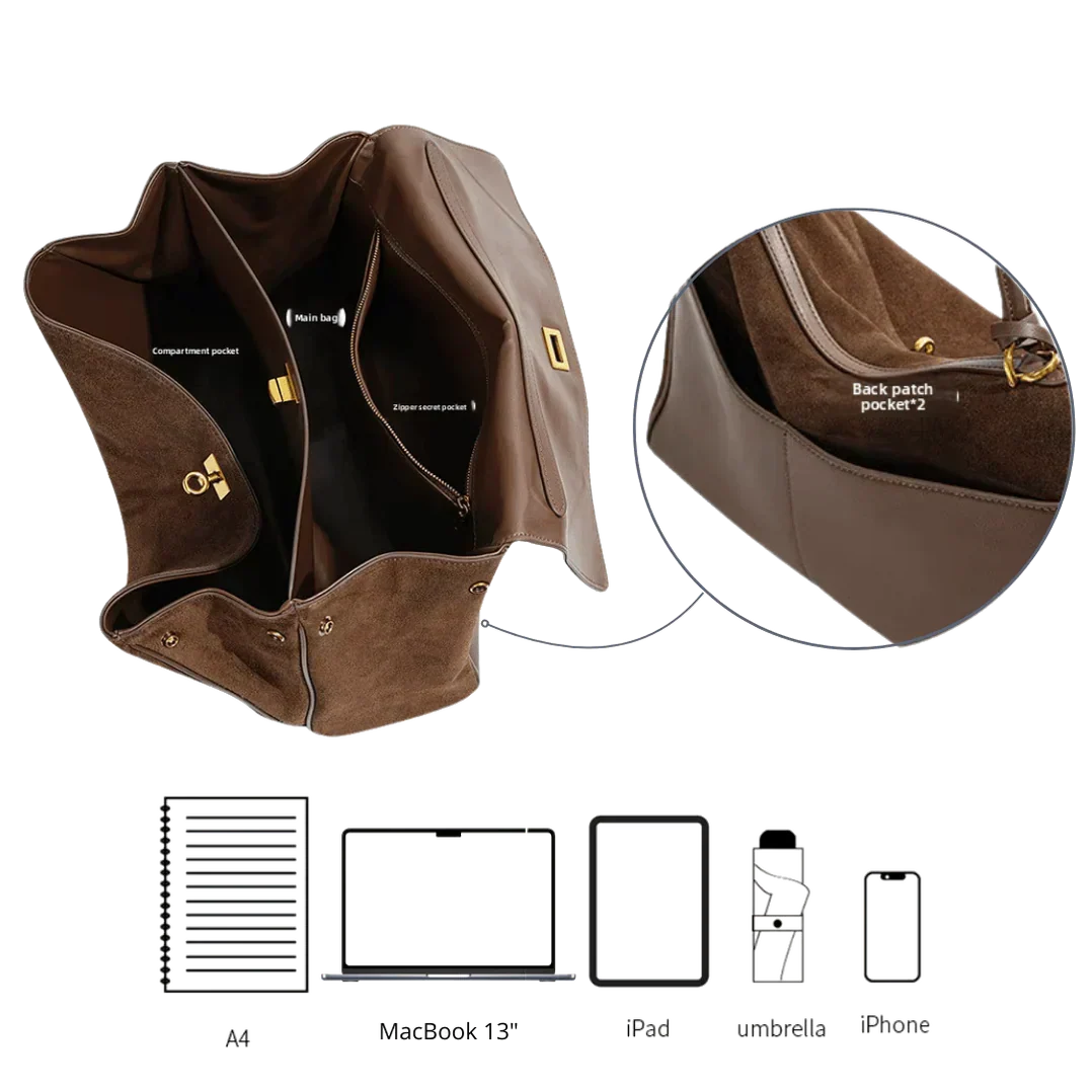 Women’s Suede Shoulder Tote Bag