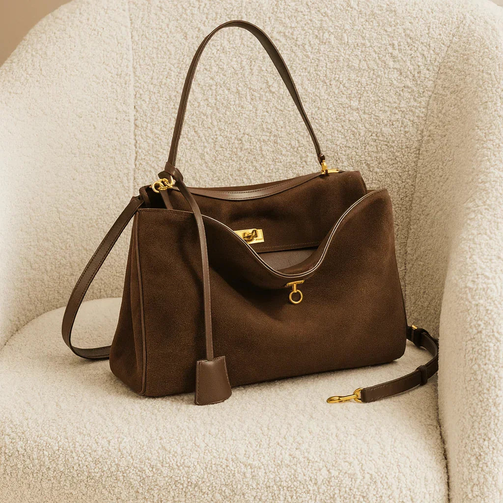 Women’s Suede Shoulder Tote Bag