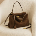 Women’s Suede Shoulder Tote Bag