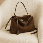 Women’s Suede Shoulder Tote Bag