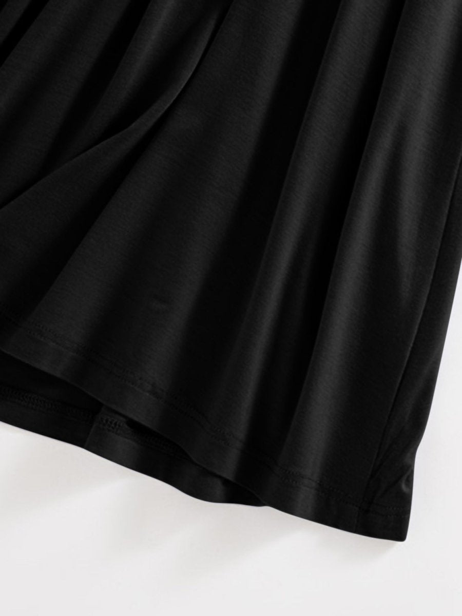 Elegantes Damen-Midikleid mit Rundhalsausschnitt und integriertem BH für mühelosen Komfort und Stil